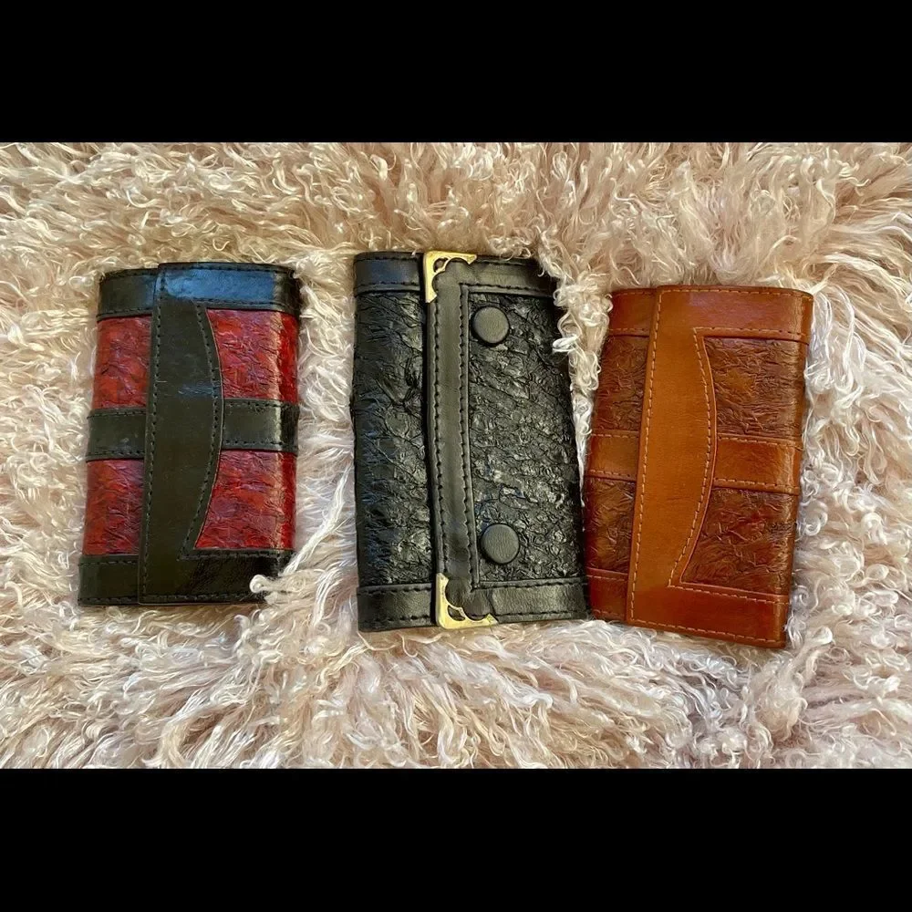 Men’s Fish Leather Key Chains From India NEW